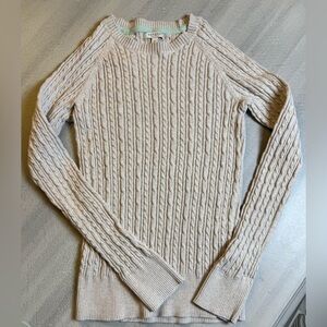 Sonoma Cable Knit Crewneck Sweater - Cream